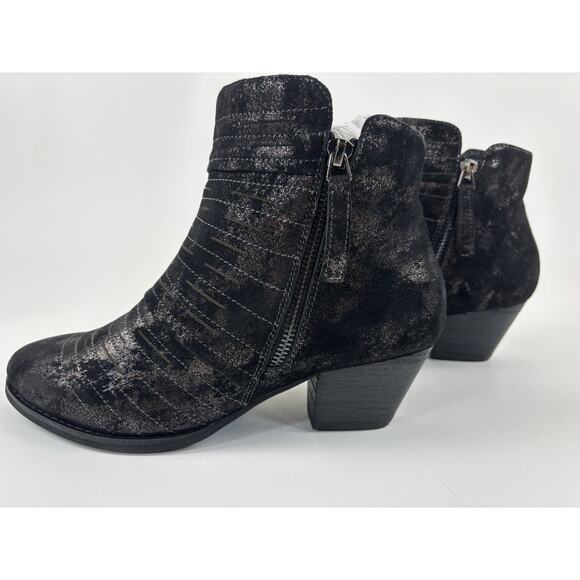David Tate Bellview Women's Suede Low heel Boot Booties Size 7.5 Wide Width - Picture 6 of 12